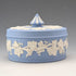 復古英國 Wedgwood Jasperware 淡藍色圓形糖果盒